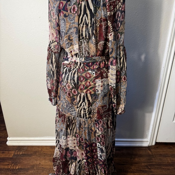 VERONICA BEARD Silk Isra Multi Print Maxi Dress - Size US 6 EXCELLENT condition! - Picture 6 of 9